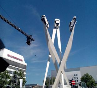 Porscheskulptur Gerry Judah in Stuttgart