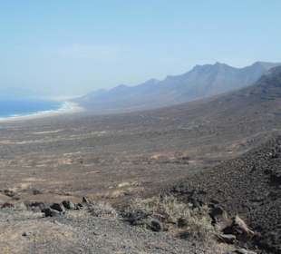 Über den Pass, Sicht auf Playa de Cofete