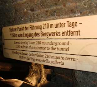 Tiefster Punkt 210 m