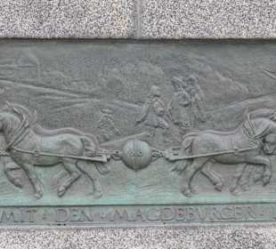 Das Denkmal Otto von Guericke Bei der Hauptwache