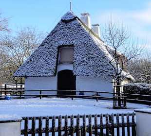 Das Tiergehege des Bürgerparks im Winter