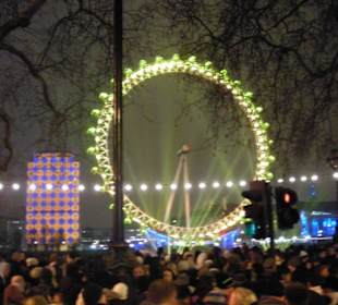 Il London Eye a Capodanno