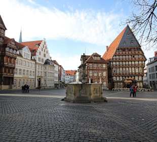 Blick vom Rathaus über den Marktplatz