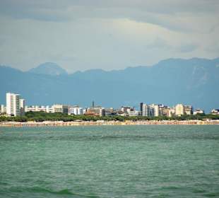 Strand Lignano Sicht von Bibi aus