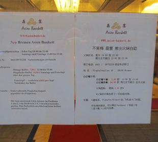 Asia Bankett am Flughafen Bremen