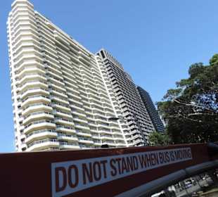 Mit dem Hop-on hop-off Bus in Sydney unterwegs