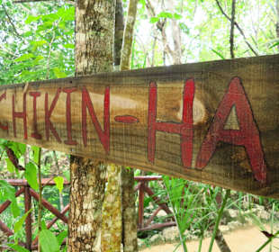 Schild - Cenote Chikin Ha