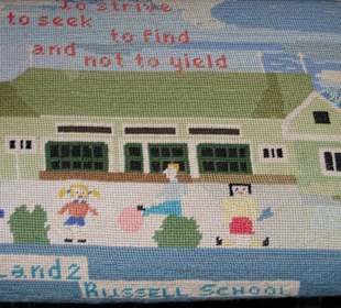 Sitzkissen in der Kirche von Russel