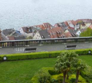 Blick vom Schloss zum Schlossgarten und Unterstadt