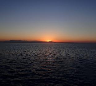 Sonnenuntergang Delfintour