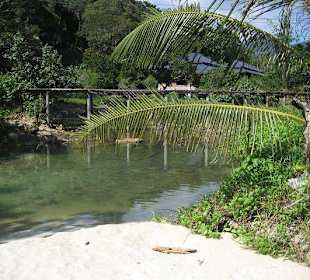 Die Brücke zum Strand