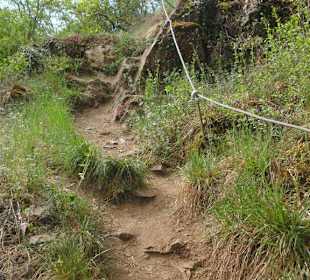 Auf dem Kletterpfad