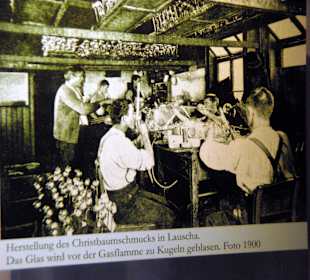 Produktion Christbaumkugeln 1900