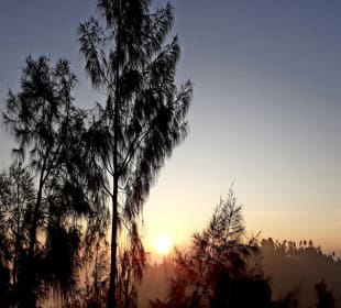 Sonnenuntergang am Bromo
