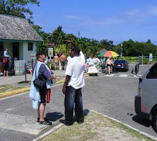 Treffpunkt vor dem Rücktransfer zu Schiff