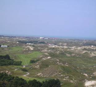 Blick vom Leuchtturm über die Dünen