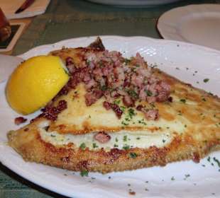 Unsere leckere Speckscholle