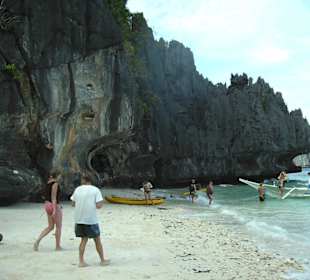 Blick vom unbekannten Resort Strand zu unserem