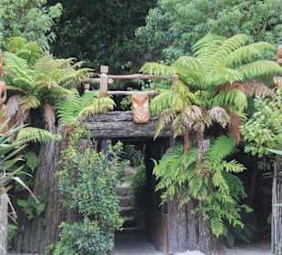 В маорийской деревне.