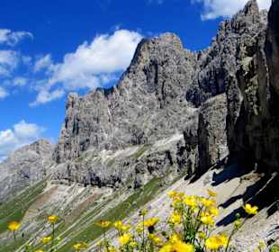 Blick von der Kölner Hütte zur Rosengarten-Spitze