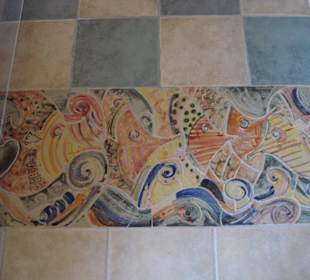 Kunst im Fliesen-Boden
