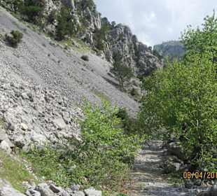 Wanderweg - Linke Seite der Schlucht