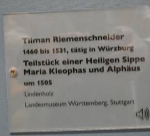 Hinweisschild Riemenschneider