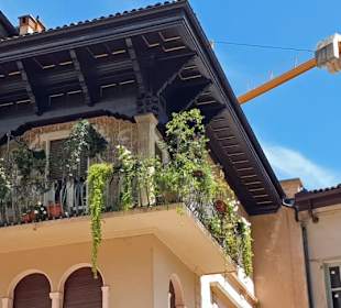 Kleiner Balkongarten, tolles Haus