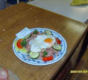 Ein Krabbenbrot mit Spiegelei!