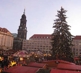 Blick über den Striezelmarkt