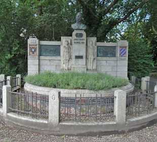 Das Denkmal für den Stifter des Stadtparks