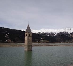 Kirchturm im Reschensee 