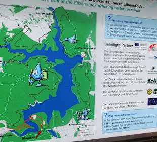 Detailierte Karte der Talsperre