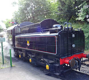 Dampflok wird bereitgestellt