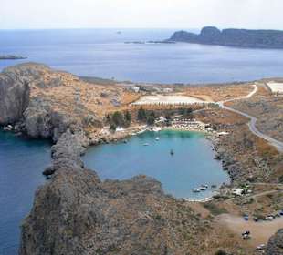 Blick von der Festung Lindos