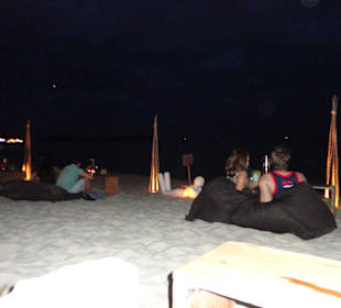 Am Strand in der Beach Bar