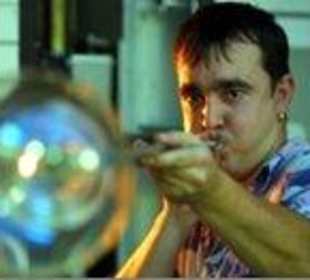 Glasbläser bei Glasshop Kisslinger