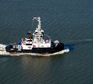 Schlepper gesehen von der Aussichtsplattform