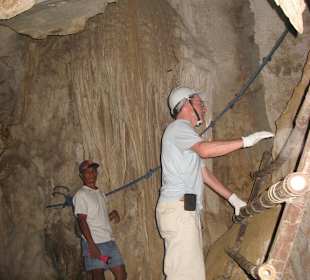 Hilfsseile sind hier nötig