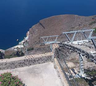 Widok z górnej stacji - kolor morza nieziemski!