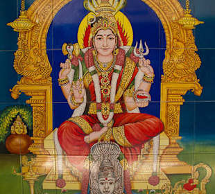 Mozaika scienna w hinduskiej swiatyni