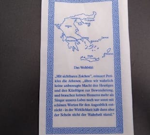Spruch der "Altvorderen" auf der Serviette