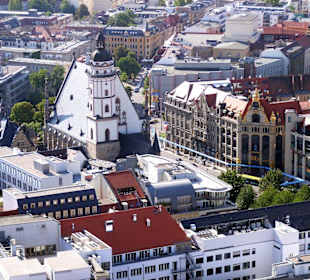 Thomaskirche - Blick vom MDR Hochhaus