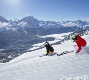 Skifahren im Engadin/St Moritz