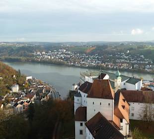 Wo Donau, Inn und Ilz aufeinandertreffen