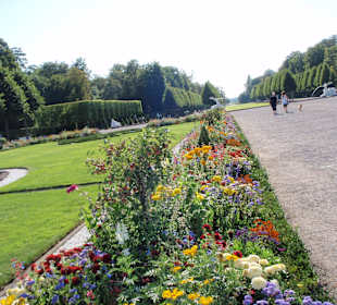 Herrlich lange  Blumenbeete