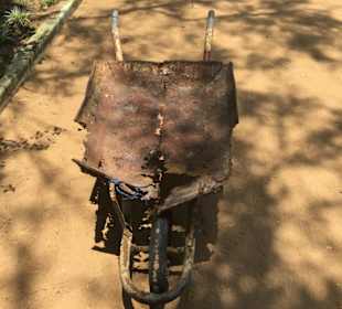 Schubkarre im Tempelpark Kalutara