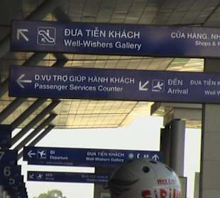 Übersichtstafel am Abflug Terminal