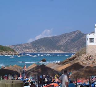 Der Strand im Hochsommer Sant Elm