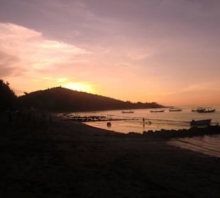 Strand vom Pemuteran beim Sonnenuntergang